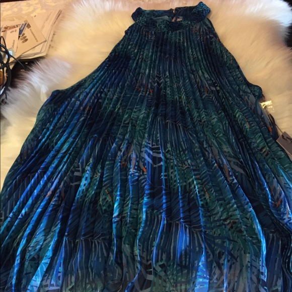Jennifer Lopez Tops - Stunning Pleated Top, peacock colors